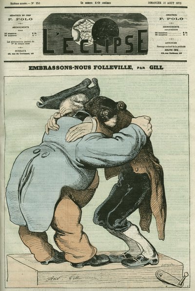 Karykatura „Całujemy Folleville”, wodewil Eugene
