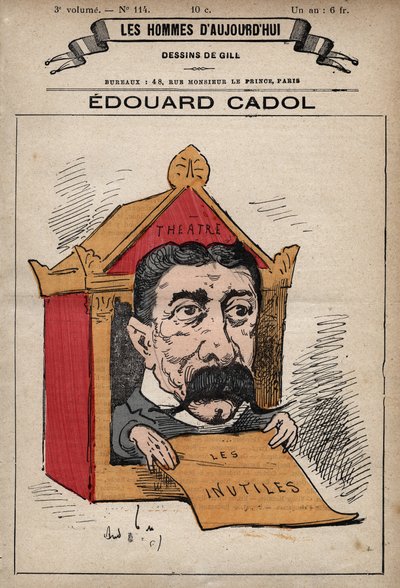 Rysunek Edwarda Cadola (1831-1898) angielskiego powieściopisarza z „Les Hommes d