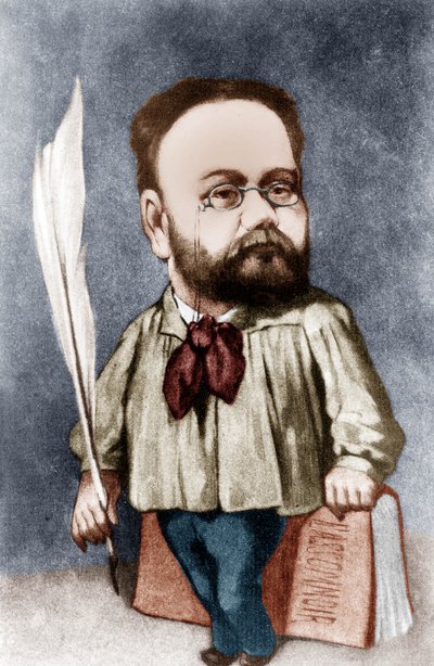 Karykatura francuskiego pisarza Emile
