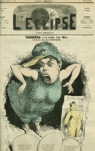 Emma Valendon dit Theresa (1837-1913), piosenkarka w „Kaczkach tyrolskich” w Gaite Theatre. Okładka w „” L