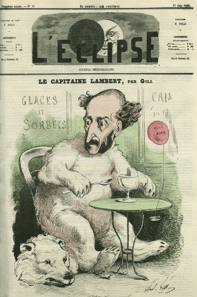 Gustave Lambert, francuski odkrywca i naukowiec. Okładka w „” L
