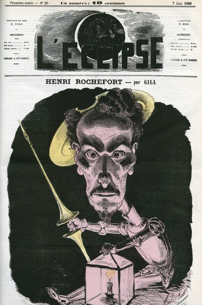 Henri Rochefort (1831-1913), francuski dziennikarz, pisarz i polityk. Okładka w „” L