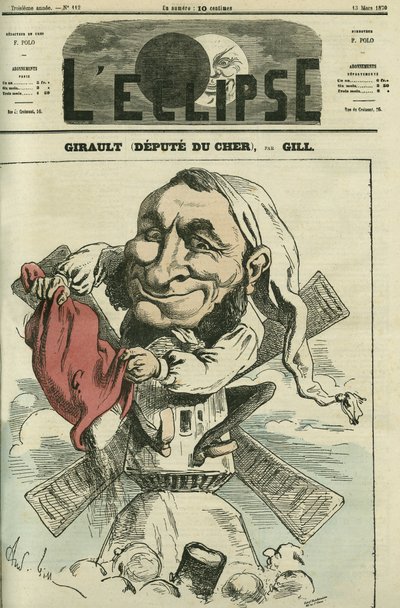 Jean Girault (1825-1909), francuski młynarz i polityk. Okładka w „” L