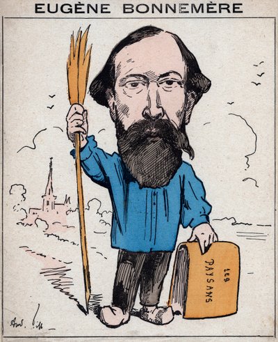 Joseph Eugene Bonnemere (1813-1893) francuski historyk i pisarz - rysunek Andre Gill, w „Les Hommes d