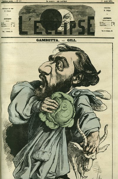 Leon Gambetta (1838-1882), polityk francuski. Okładka w „” L