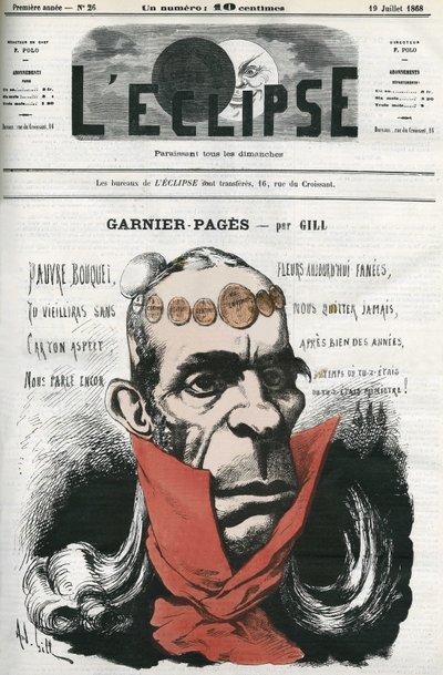 Louis Antoine Garnier-Pages (Garnier Pages) (1803-1878), polityk francuski. Okładka w „”L