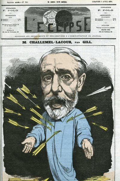 Paul-Armand Challemel-Lacour (1827-1896), polityk, dyplomata i historyk filozofii francuskiej. Okładka w „” L