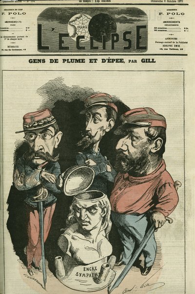 Ludzie pióra i miecza: Louis Leon Faidherbe (1818-1889), francuski wojskowy, Camille Cremer (1840-1876), francuski generał i Philippe Toussaint Joseph Bordone (1821-1892), lekarz i wojskowy. Okładka w „” L