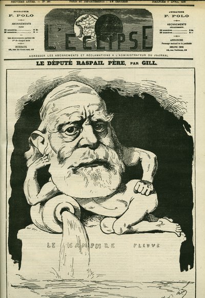 Portret Francois-Vincenta Raspaila (1794-1878), francuskiego chemika, lekarza i polityka. Okładka w „” L