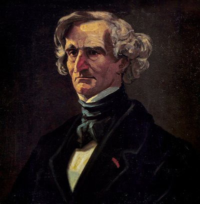 Portret Hectora Berlioza (1803-1869), francuskiego kompozytora. fragment Malarstwa Andre Gilla (1840-1885) autorstwa Andre Gill