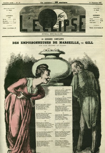 Wielki lament „Poisonneuses de Marseille””. Okładka w „” L