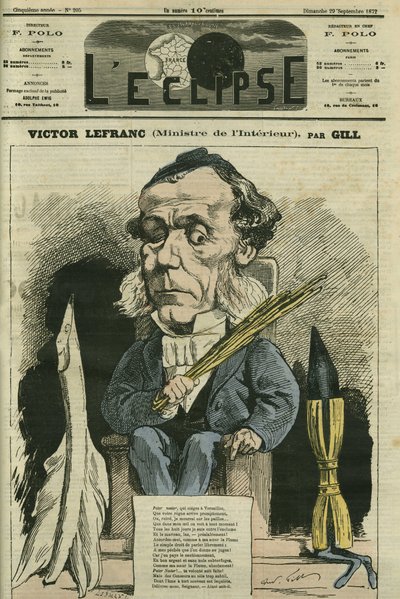 Victor Lefranc (1809-1883), polityk francuski. Okładka w „”L