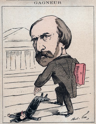 Wladimir Gagneur (1807-1889) Fourierista i ekonomista socjalistyczny, zastępca Jury (1873) - Karykatura Andre Gilla w „Les Hommes d