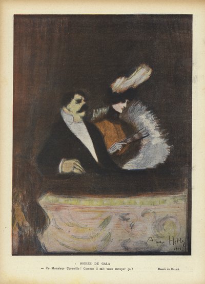 Ilustracja dla Le Rire (kolorowa litografia) autorstwa Andre Helle