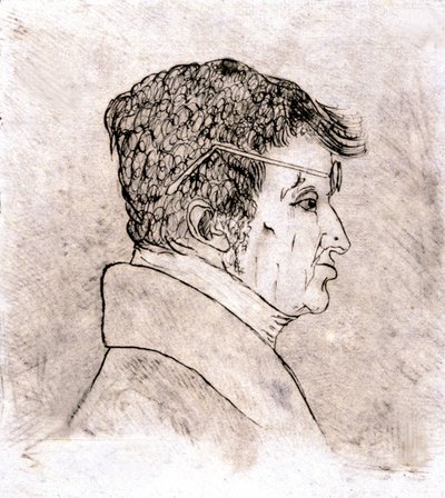 Andre Marie Ampere, autoportret ok. 1805-1810 (rysunek) autorstwa Andre Marie Ampere