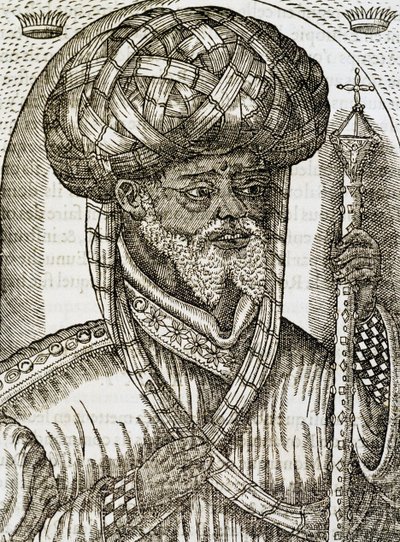 Kapłan abisyński, z Uniwersalnej kosmologii, Andre Thevet (1504-1592), rycina autorstwa Andre Thevet