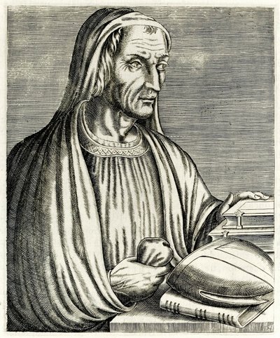 Grzegorz z Tours z ?Prawdziwe Portrety? autorstwa André Théveta opublikowanego w 1594 r. autorstwa Andre Thevet