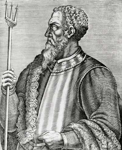Portret Andrei Dorii (1466-1560), włoskiego admirała i polityka, rycina z Prawdziwe portrety i życie wybitnych mężczyzn autorstwa Andre Thevet