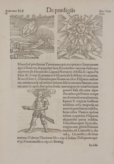 Strona z „De Prodigiis” (Cudowne Natury) autorstwa Conradusa Lycosthenes autorstwa Andrea Schiavone