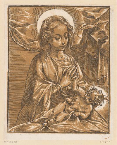 Maryja adoruje Dzieciątko Chrystus autorstwa Andrea Andreani