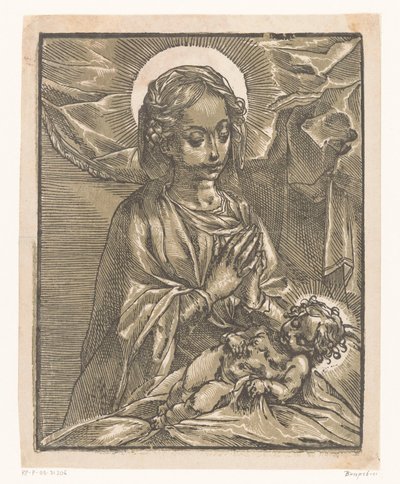 Maryja adoruje Dzieciątko Chrystus autorstwa Andrea Andreani