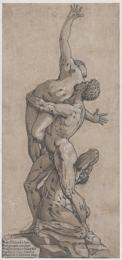 Gwałt Sabiny, 1584. autorstwa Andrea Andreani