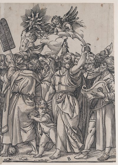 Sekcja B: Izaak, Noe i inne postacie z Triumfu Chrystusa, 1836. autorstwa Andrea Andreani