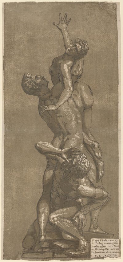 Gwałt Sabiny, 1584. autorstwa Andrea Andreani