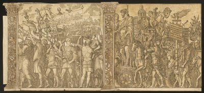 Triumf Juliusza Cezara [nr 1 i 2 plus 2 kolumny], 1599. autorstwa Andrea Andreani