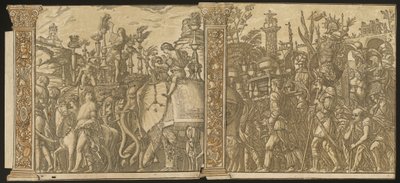 Triumf Juliusza Cezara [nr 5 i 6 plus 2 kolumny], 1599. autorstwa Andrea Andreani