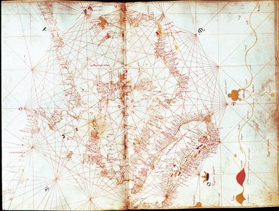 Mapa Włoch autorstwa kartografa żeglarza Andrea Bianco (XV wiek) autorstwa Andrea Bianco