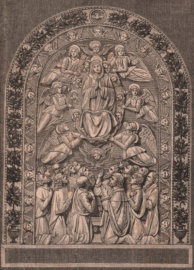 Wniebowzięcie NMP, warsztat Andrea della Robbia (1435-1525 lub 1528), Pinacoteca di Citta di Castello, Umbria, Włochy, drzeworyt z Le cento citta d