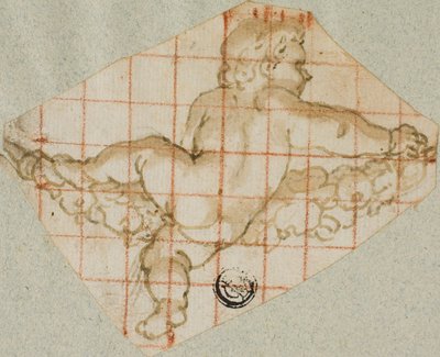Putto z girlandą autorstwa Andrea Lilio
