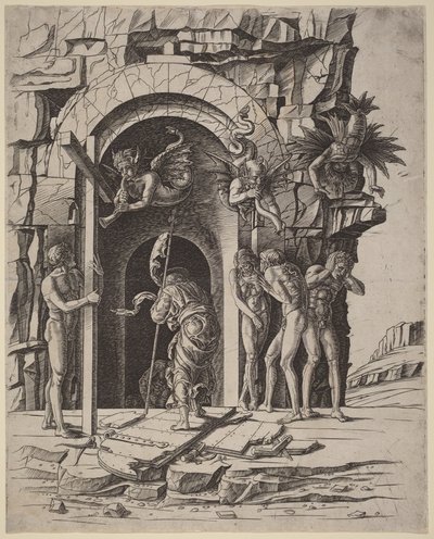 Zstąpienie do otchłani autorstwa Andrea Mantegna