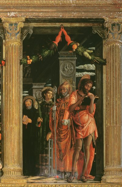 Fragment ołtarza San Zeno, 1456-60 autorstwa Andrea Mantegna
