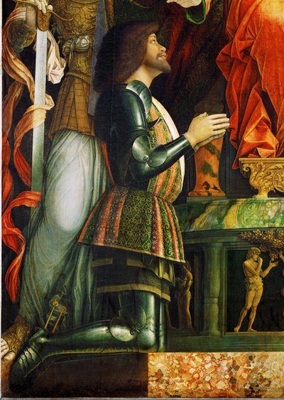 Darczyńca Gianfrancesco Gonzaga ... autorstwa Andrea Mantegna