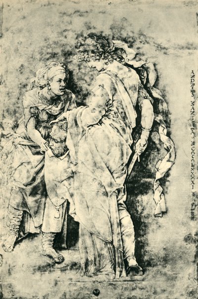 Judyta z głową Holofernesa, 1490-1495, 1943. autorstwa Andrea Mantegna