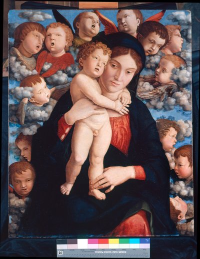 Madonna z Dzieciątkiem i Chór Cherubinów autorstwa Andrea Mantegna
