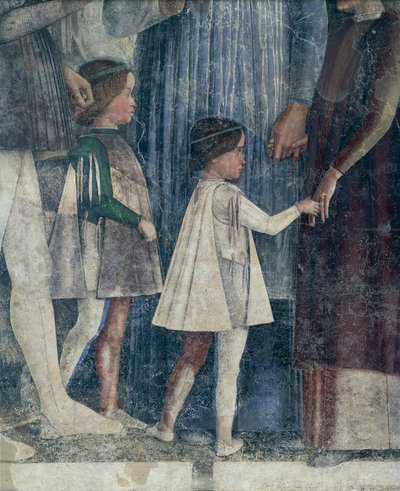 Zygmunt i Francesco II Gonzaga, fragment ze Ściany Spotkań Andrei Mantegny (1431-1606), fresk, Zamek San Giorgio, Sala Ślubna lub Camera Picta, Mantua autorstwa Andrea Mantegna