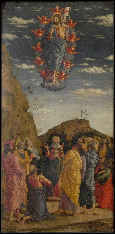 Tryptyk Wniebowstąpienia Uffizi Uffizi Tryptich, lewy panel, ok. 1463-1464 autorstwa Andrea Mantegna