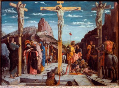 Ukrzyżowanie, zwane Kalwarią (Olej na drewnie) autorstwa Andrea Mantegna