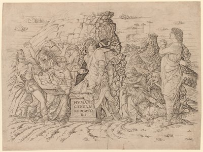 Złożenie do grobu. autorstwa Andrea Mantegna