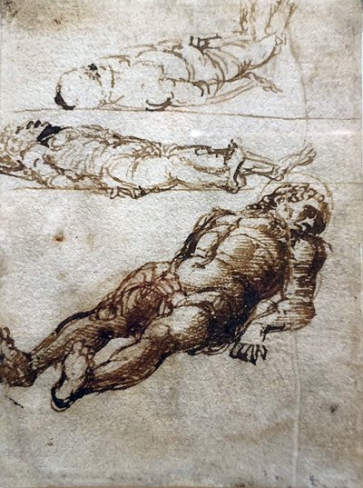 Trzy studia nad martwym Chrystusem autorstwa Andrea Mantegna