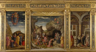 Tryptyk z Uffizi Tryptyk Uffizi, ok. 1463-1464. autorstwa Andrea Mantegna