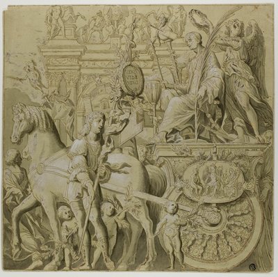 Triumfy Juliusza Cezara: Płótno nr IX autorstwa Andrea Mantegna
