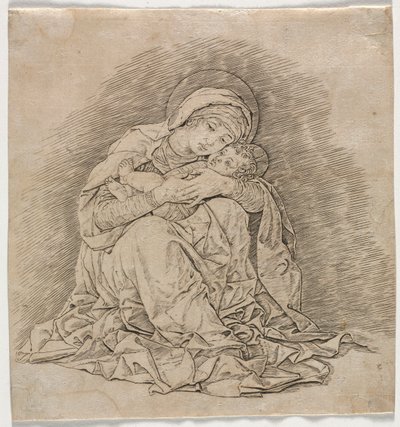 Dziewica z Dzieciątkiem, 1485-1491. autorstwa Andrea Mantegna