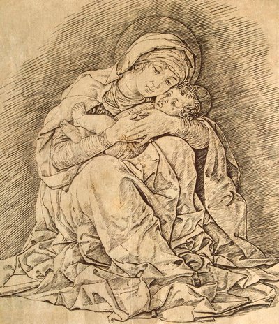 Dziewica i dziecko. autorstwa Andrea Mantegna