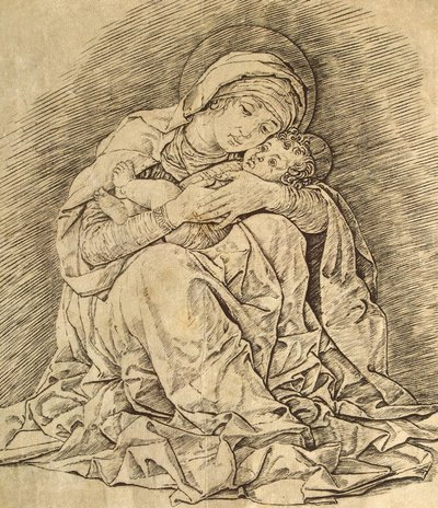 Dziewica i dziecko autorstwa Andrea Mantegna