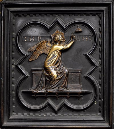 Nadzieja, panel A południowych drzwi baptysterium San Giovanni, 1336 (brąz) autorstwa Andrea Pisano
