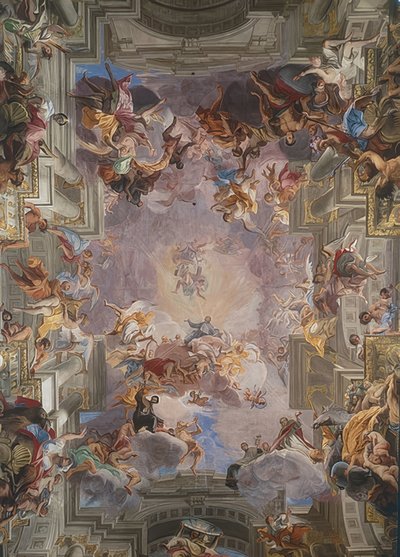 Św. Ignacy w chwale. 1691-1694 autorstwa Andrea Pozzo